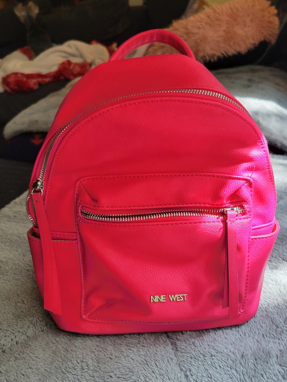 Fuchsia Pink Nine West Mini Backpack